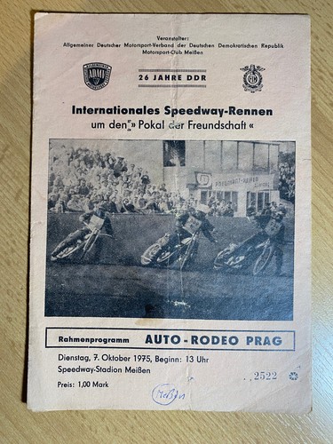 Rennprogramm int speedway - rennprogramm, int.