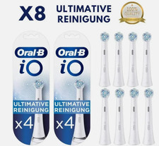 NEU 8 Stück Oral-B iO Ultimative Reinigung White Ersatzbürsten Aufsteckbürsten