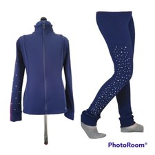 Eiskunstlauf Trainingsset , 2 Teiler Sport, Warm Gr 146-152 Mädchen, Kürkleid 