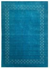 Turquoise Teppich 100% Wolle