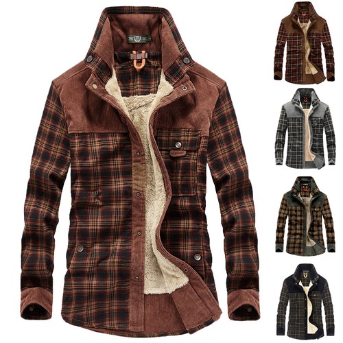 Herren flanell thermojacke - flanell,