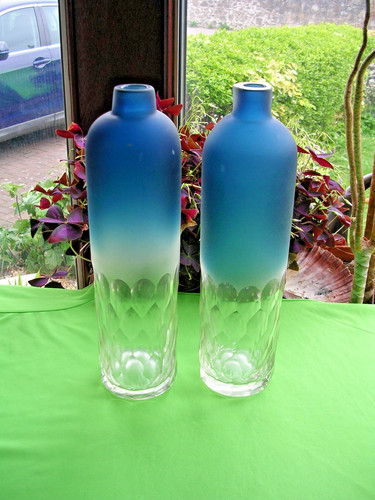 Paar flaschenförmige blaue - blaue, &