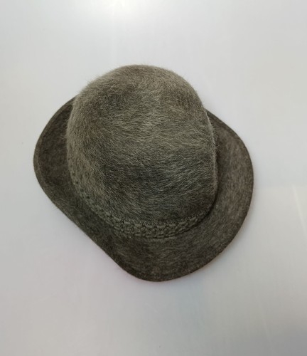 Vintage damen filzhut - vintage, grau