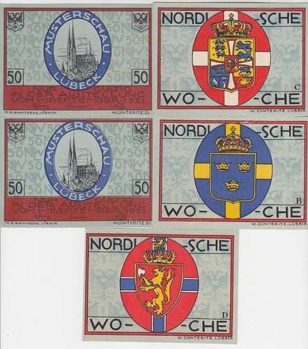 Kompl serie banknoten - serie, 5