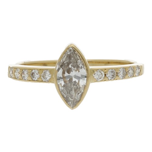 Diamant navette und - navette, brillant