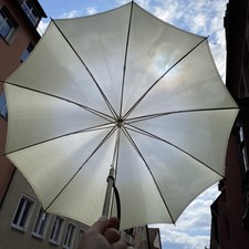 Regenschirm cremefarben schmal - regenschirm,