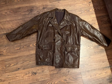 Braune Lederjacke Gr. L Hein