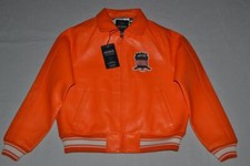 ECHTE Avirex Icon Leder A1 BOMBER Jacke HERREN ORANGE NEU ALLE GRÖSSEN