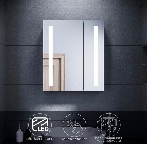 Spiegelschrank mit led - spiegelschrank,