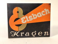 Reklame Aufsteller Elsbach Kragen Hemdenfabrik Wäsche Herford 50er Werbung