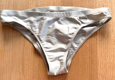 Rufskin gay'le Badehose, silber glänzend, sexy offen hinten , Gr. M-L