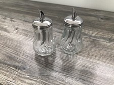 Vintage Streuer Sugar DispenserGlas Zuckerspender Zuckerdosierer Landhaus