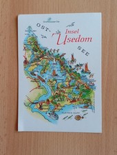 Insel Usedom Landkarte DDR
