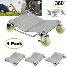 2 Paar Rangierhilfe Rangierheber Reifenwechsel Wagenheber Rad Silber Auto PKW DE