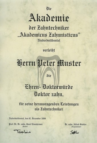 Diplom urkunde ehren doktor - diplom,