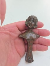 antike Petschaft Siegel Bronze 19.Jahrhundert Frauenbüste Peinture Signiert