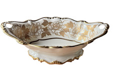 Rosenthal Selb Pompadour Obstschale SockelSchale oval Golddekor 35,5 x 23,5 cm