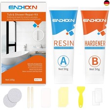 Badewannen Reparaturset Weiß, Endhokn Emaille, Porzellan, Acryl, Reparaturset 