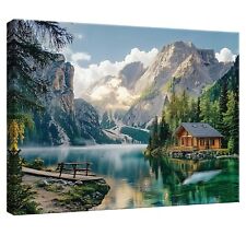 Leinwand Bilder Landschaft Berge Natur Wandbild XXL Leinwandbild Groß Wanddeko
