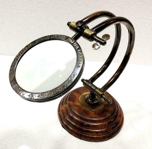 Glas lupe holz ständer - glas,