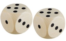 2x XXL 40mm Würfel Holz