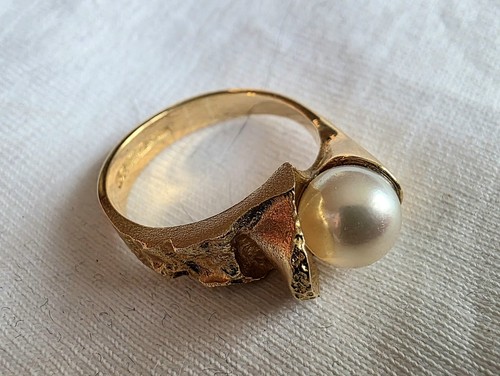 Goldring geburt einer perle - "geburt,