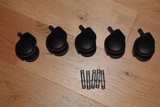 TOPSTAR 5x Weichbodenrollen für Drehstuhl schwarz 10mm/11mm gebraucht