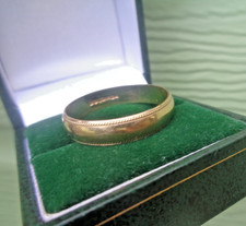 9ct Gold Ehering Gemustertes