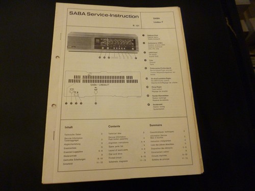 Original service manual - manual, saba