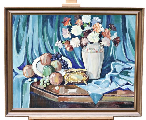 Großes stillleben blumen obst - großes,