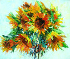Sonnenblumen abstrakt - sonnenblumen,