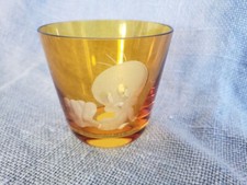 Carl Rotter Lübeck Whiskyglas/Becher signiert CR + Aufkleber Disney Tweety Figur