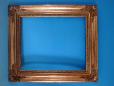 RS0919-292: Original Biedermeier Dekorrahmen Blattrahmen vergoldet vom