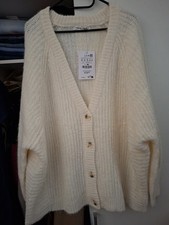 Strickjacke,pull&bear,cremewei