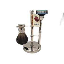 Golddachs Rasierständer Badaccessoires Silber Seifenschale Styling Zubehör für H