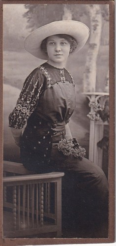 Cdv dame mit hut - cdv,
