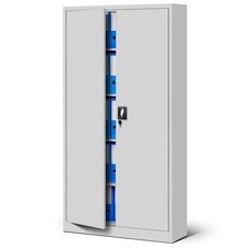 1er-4er Set Aktenschrank Büroschrank Metallschrank Werkzeugschrank Stahlschrank