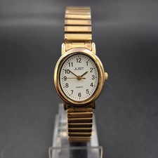 JUST Damen Uhr – Klassischer Stil mit goldfarbenem Flexband