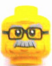 LEGO 1 Kopf für Minifigur Großvater Opa Grandpa 3626bpb0924 3626cpb0924 6029943
