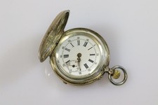 Damen Taschenuhr Handaufzug Email Silber geprüft um 1900 (BX2313)