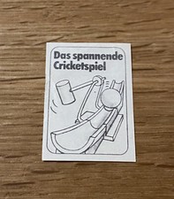 BPZ Beipackzettel - Das spannende Cricketspiel 1980