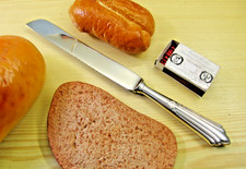 normal langes Brotmesser rostfr. Klg. WMF 900 Fächermuster 90g versilbert *0024b