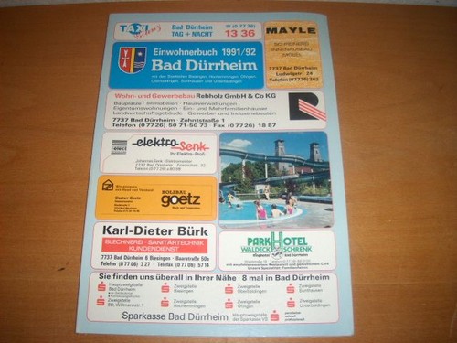 Bad dürrheim einwohnerbuch - dürrheim,,