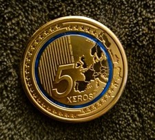 5 Euro Münze Mit Blauen Ring