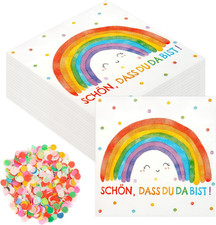 Regenbogen Servietten Set
