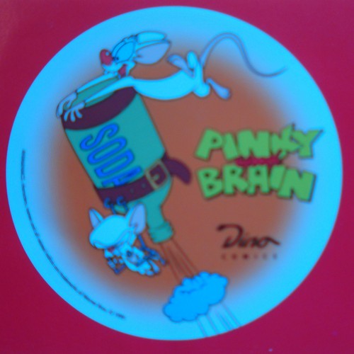 Comic sticker pinky brain - sticker,