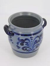 Mittelgroßer Schmalz-Henkel-Topf Salzglasur/Salzbrand Retro 1986