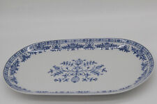 Porzellan Kahla Kobaltunterglasur Servierplatte oval blau Sinfonie Zwiebelmuster