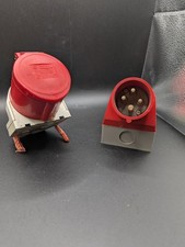 2x Starkstrom CEEform Stecker 16A 6/H 380V 50Hz Anschluss Adapter Wandbuchse