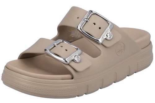 Rieker damen pantolette beige - pantolette,